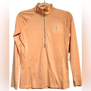 Under Armour Women’s HeatGear Peach Frost ½ Zip Long Sleeve Top – S/M